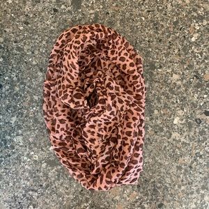 Pink Leopard Print Infinity Scarf